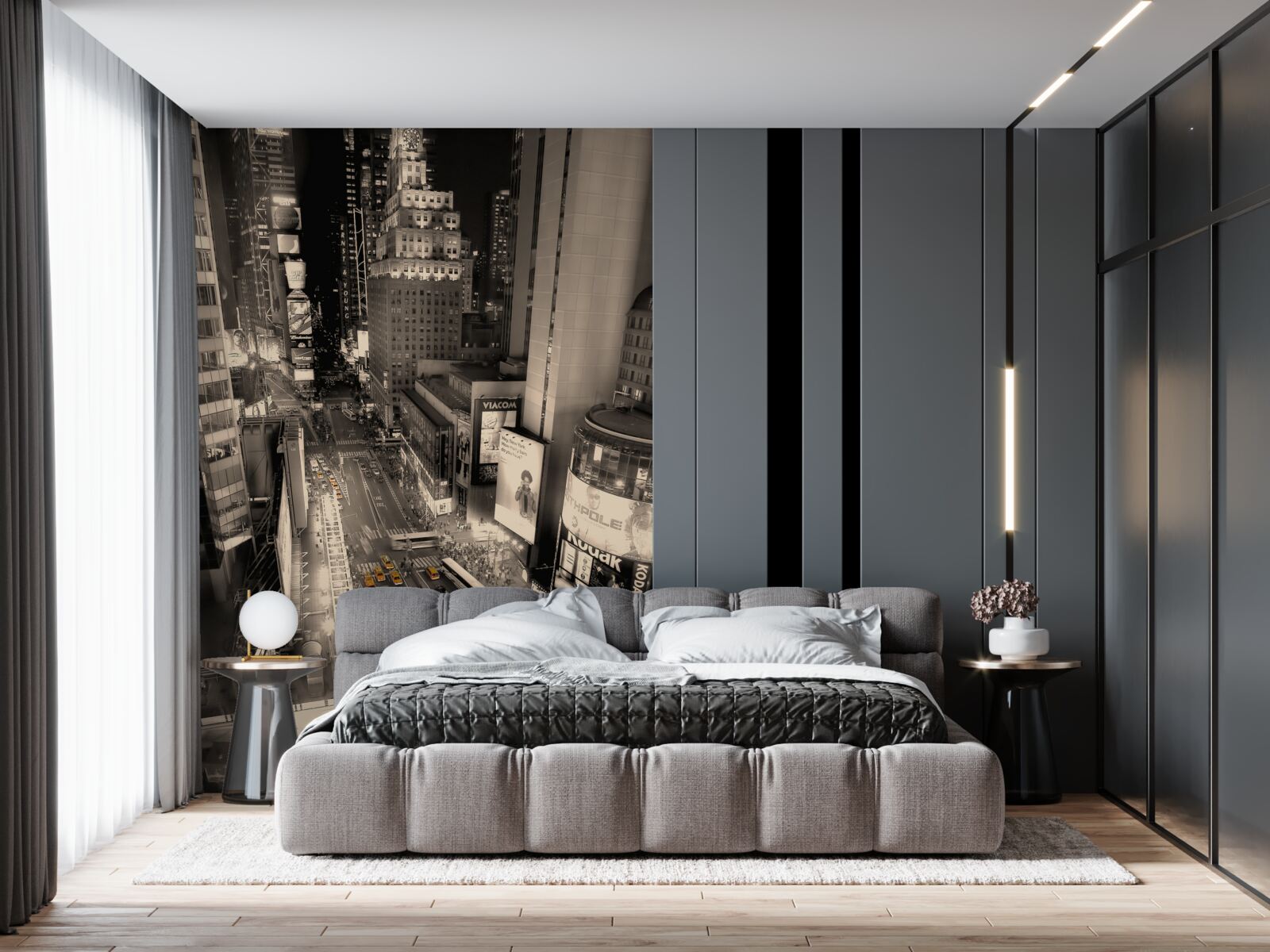 Fototapet times square și taxiurile galbene