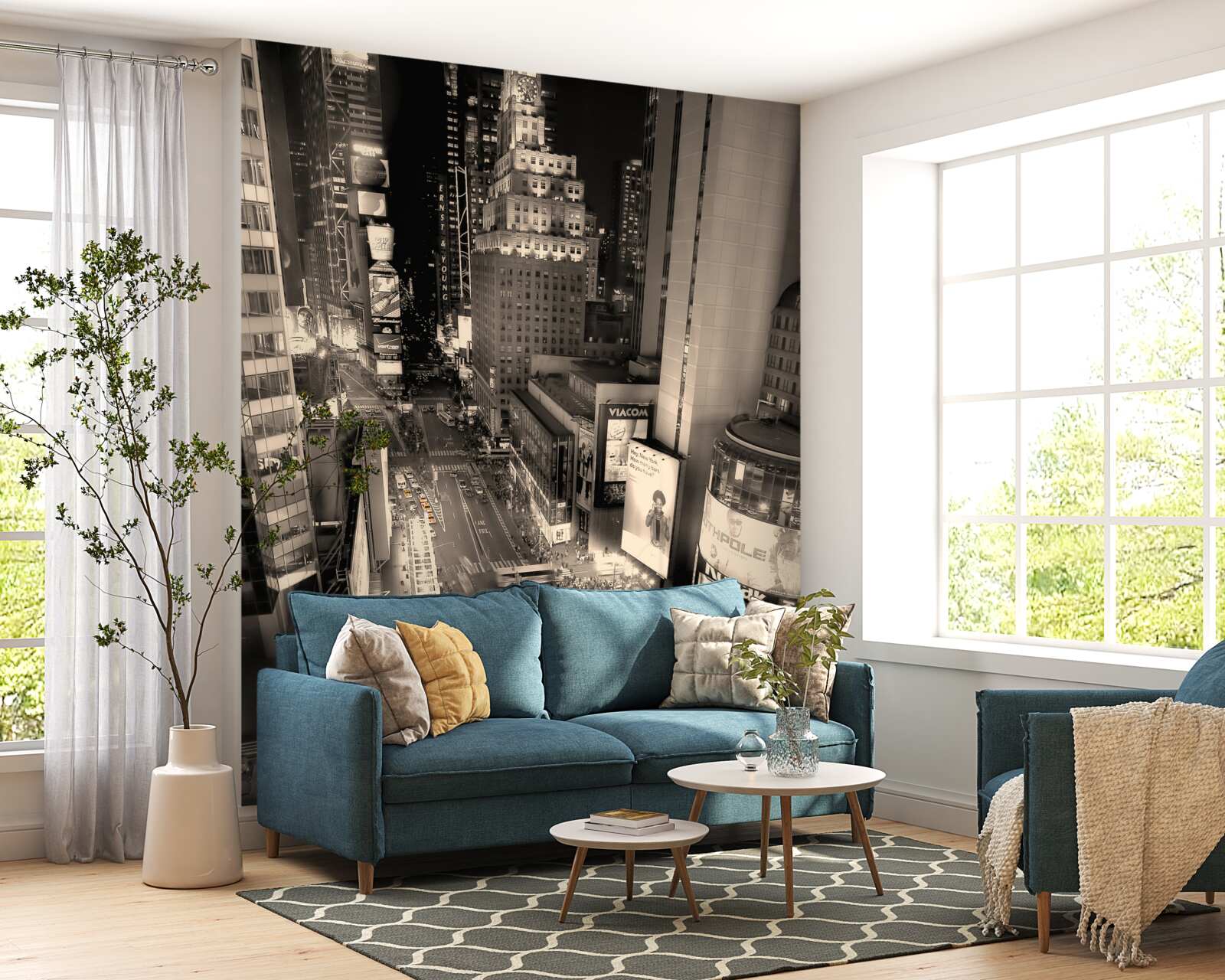 Fototapet times square și taxiurile galbene