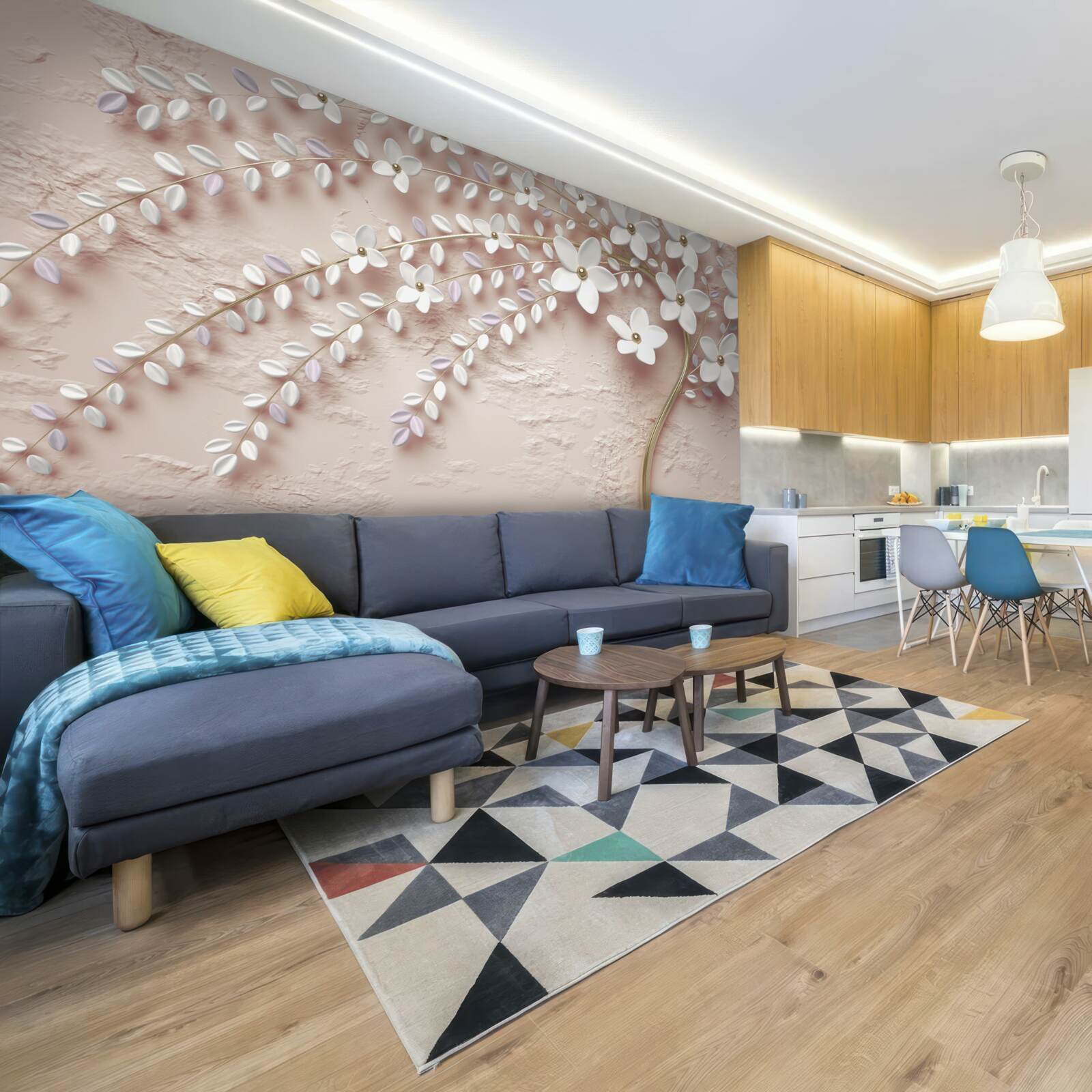 Fototapet copac înflorit cu flori mici