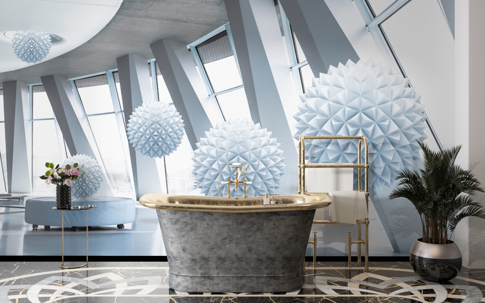 Fototapet gloanțele dispar în adâncurile spațiului