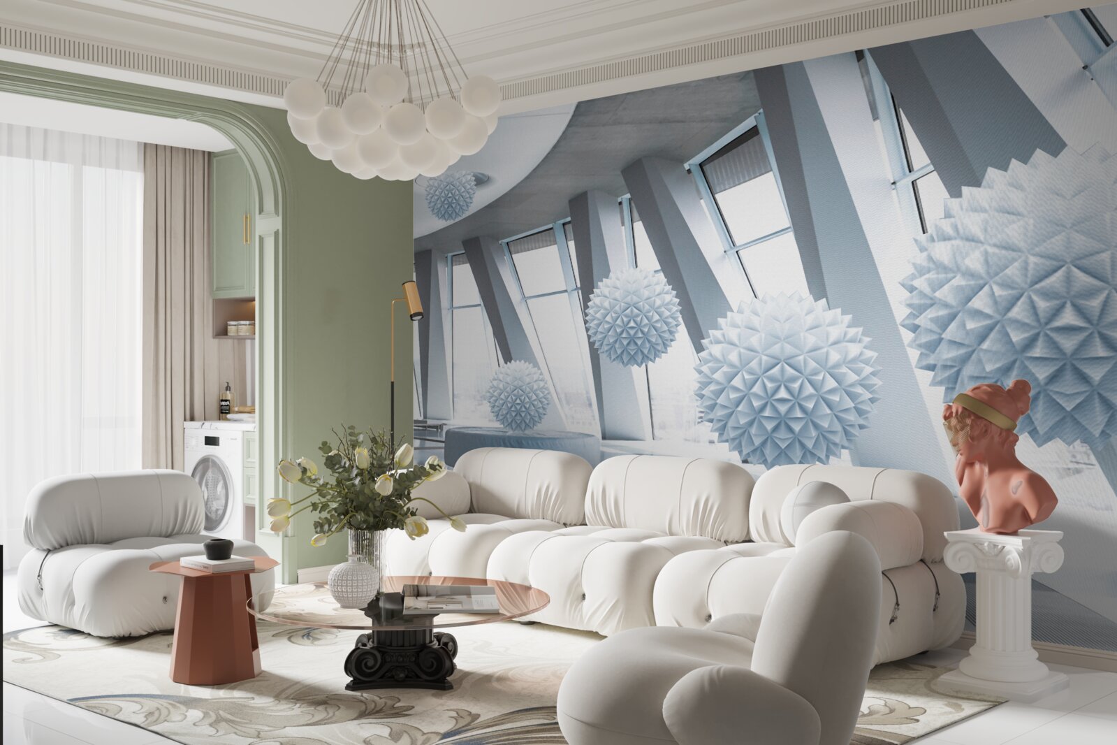 Fototapet gloanțele dispar în adâncurile spațiului