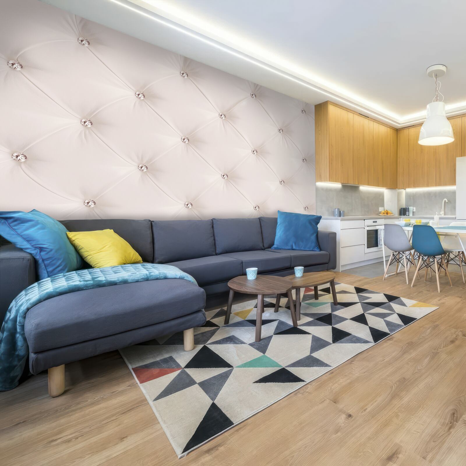 Fototapet piele ecologică roz perlat