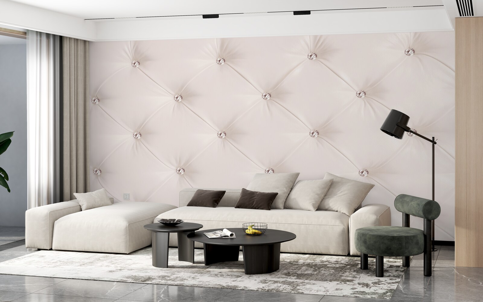 Fototapet piele ecologică roz perlat