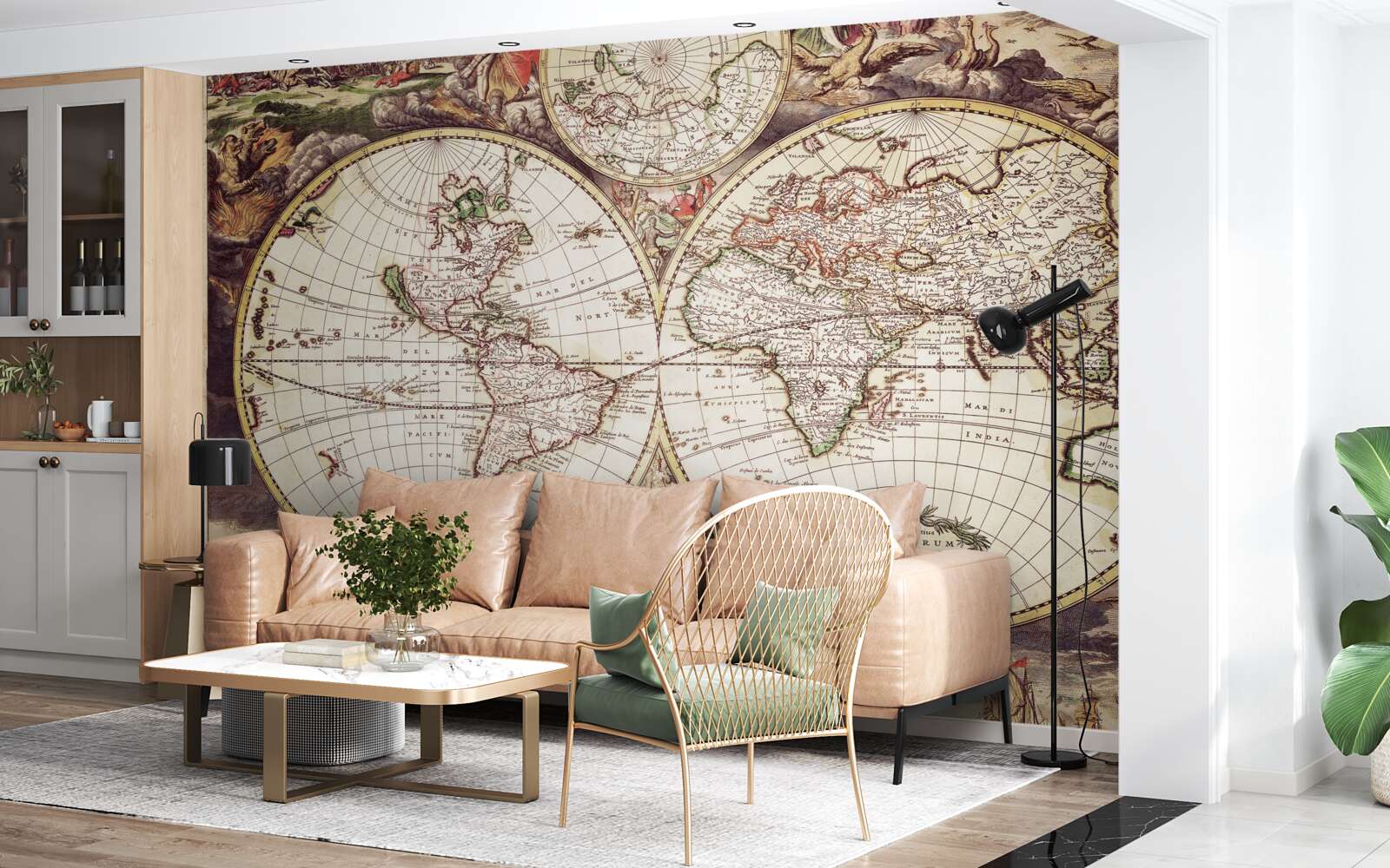 Fototapet perioadă istorică iluminată în imaginea lumii