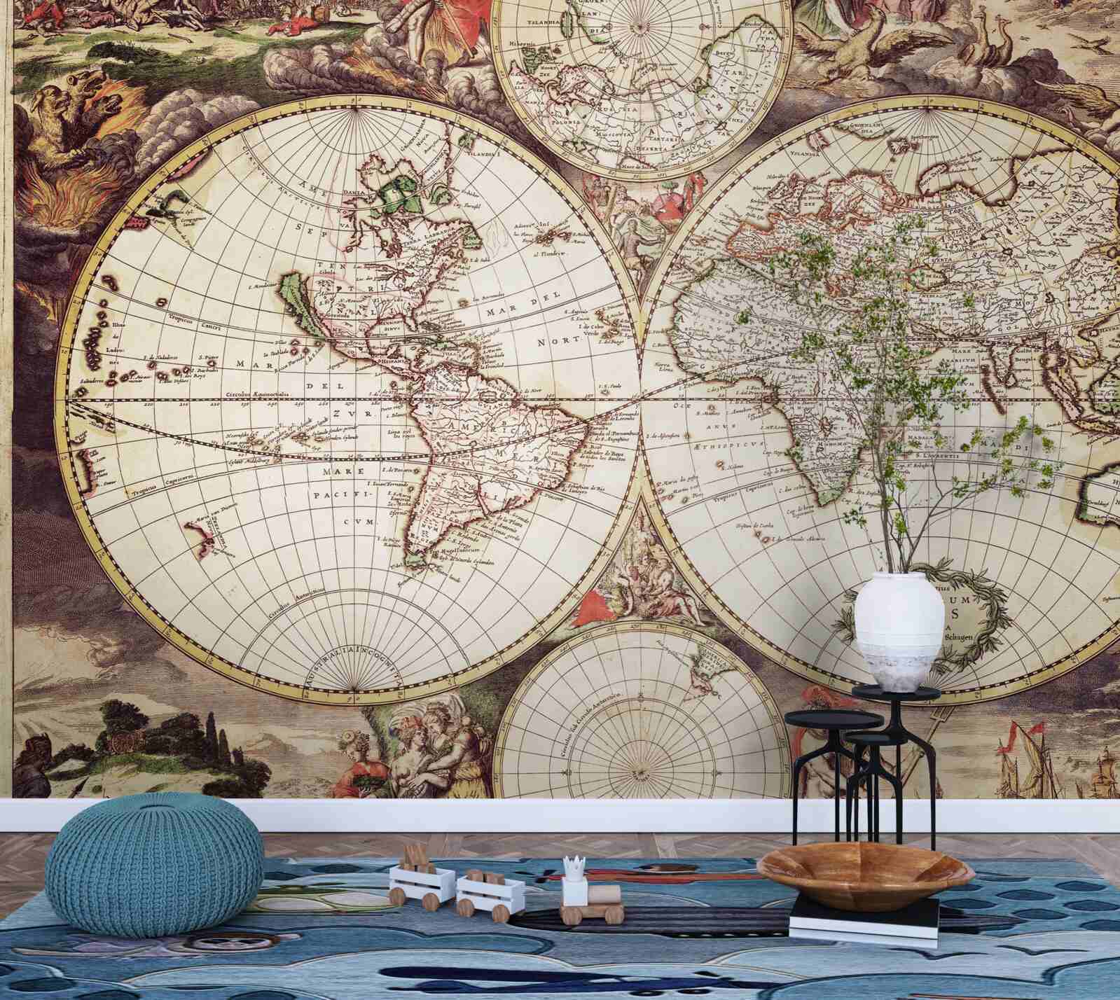 Fototapet perioadă istorică iluminată în imaginea lumii