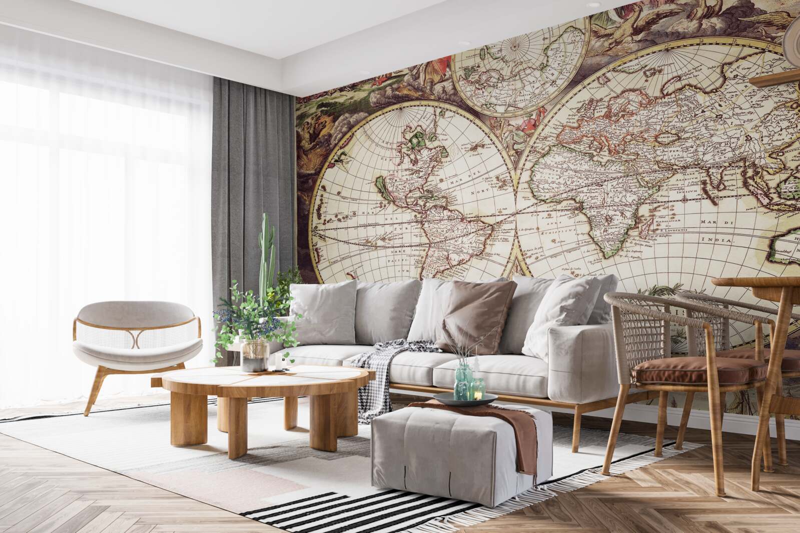 Fototapet perioadă istorică iluminată în imaginea lumii