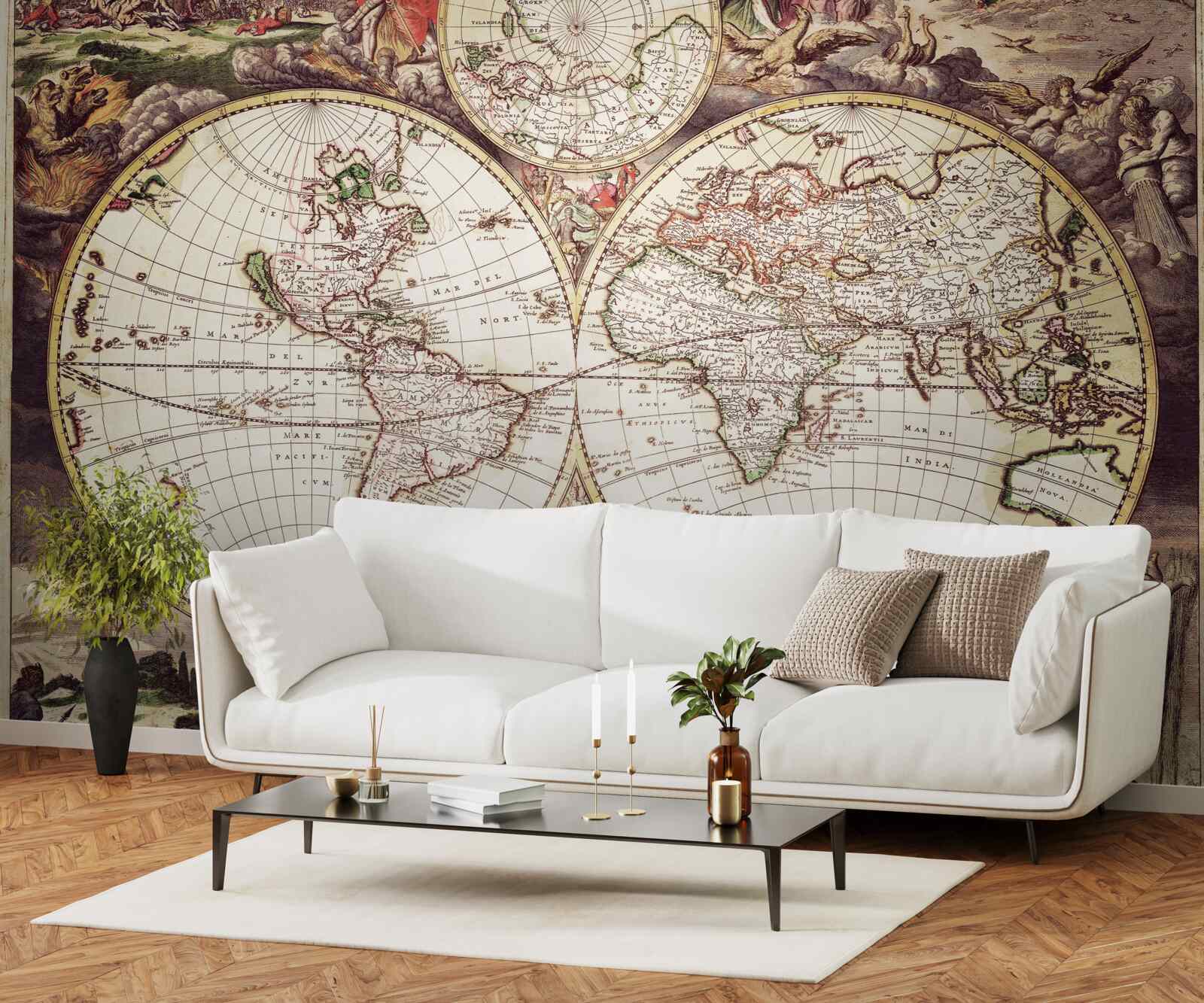 Fototapet perioadă istorică iluminată în imaginea lumii