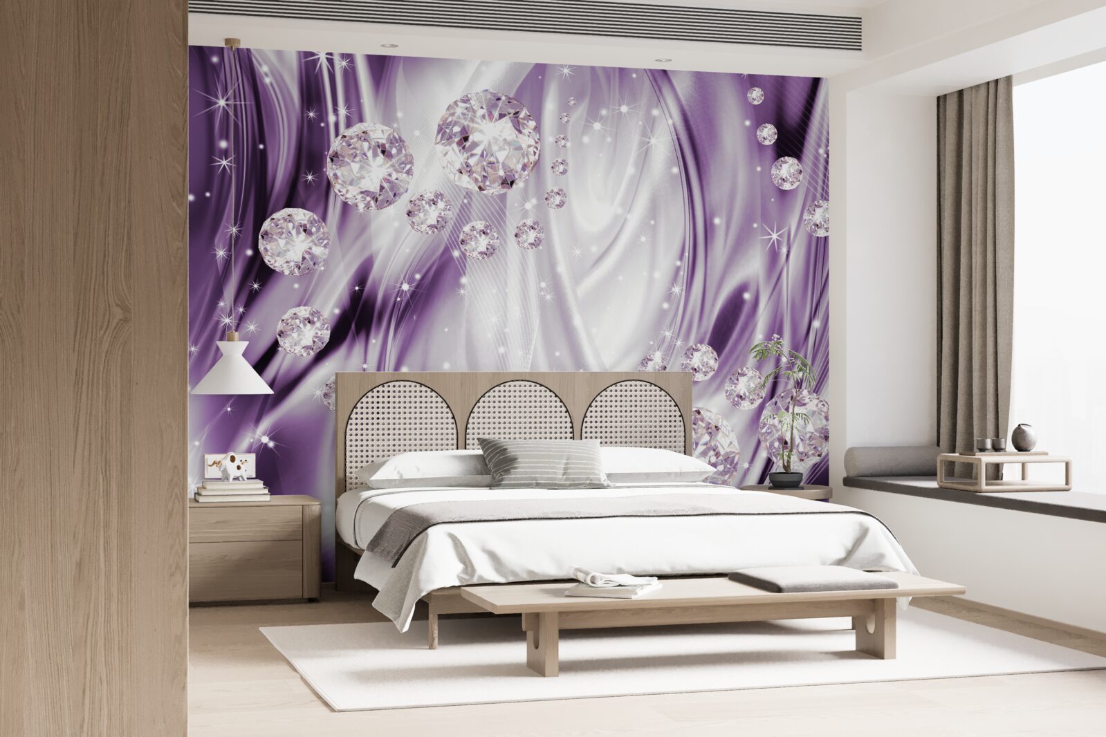 Fototapet pietre pe un fundal de egalitate lavanda