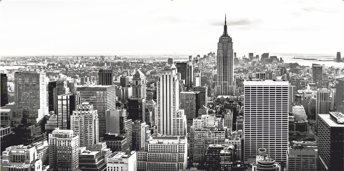 Fototapet vintage widok na manhattan