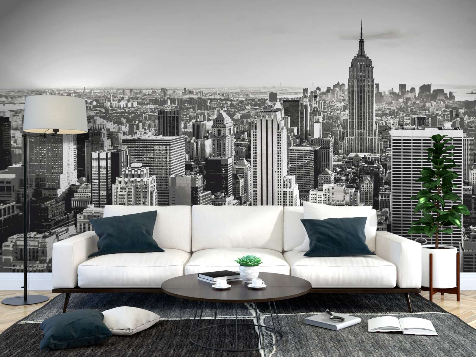 Fototapet vintage widok na manhattan