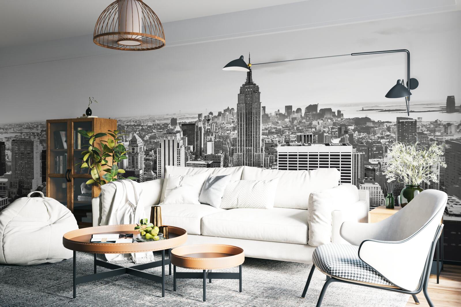 Fototapet vintage widok na manhattan