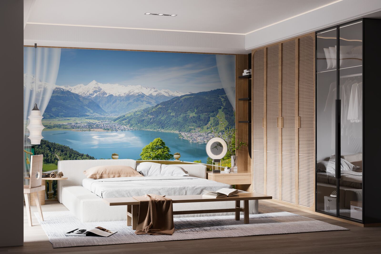 Fototapet balcon confortabil cu panoramă magnifică