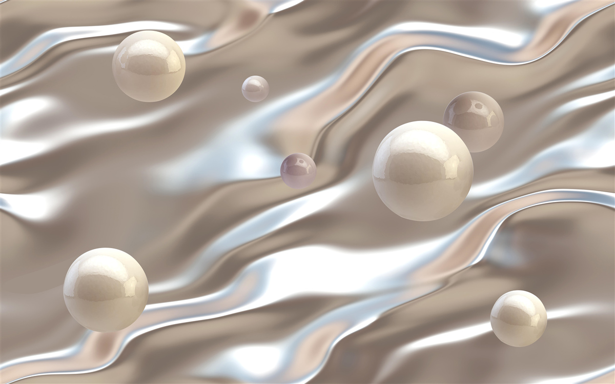 Fototapet mamă de perlă pe mătase