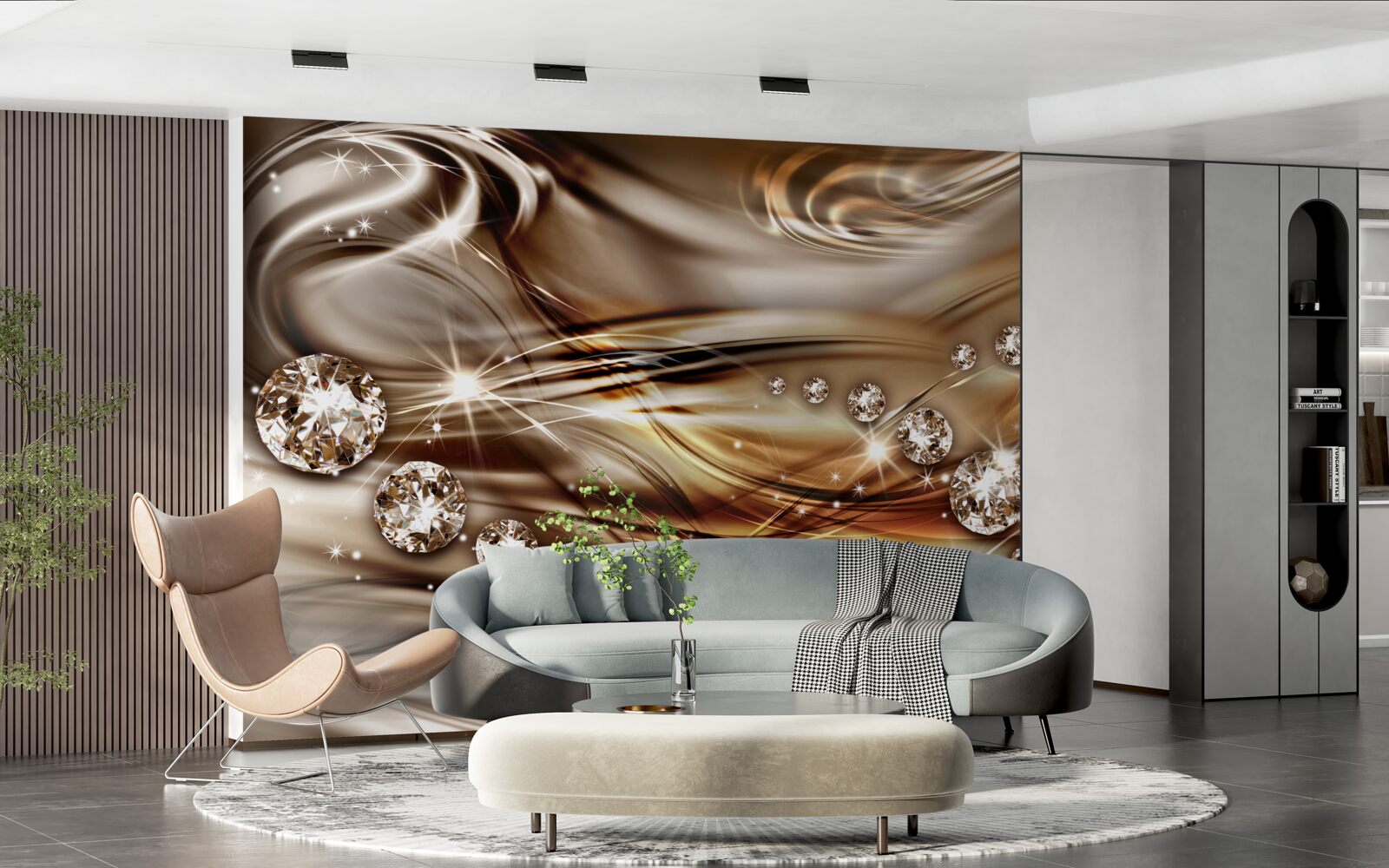 Fototapet bijuterii din aur și pietre prețioase