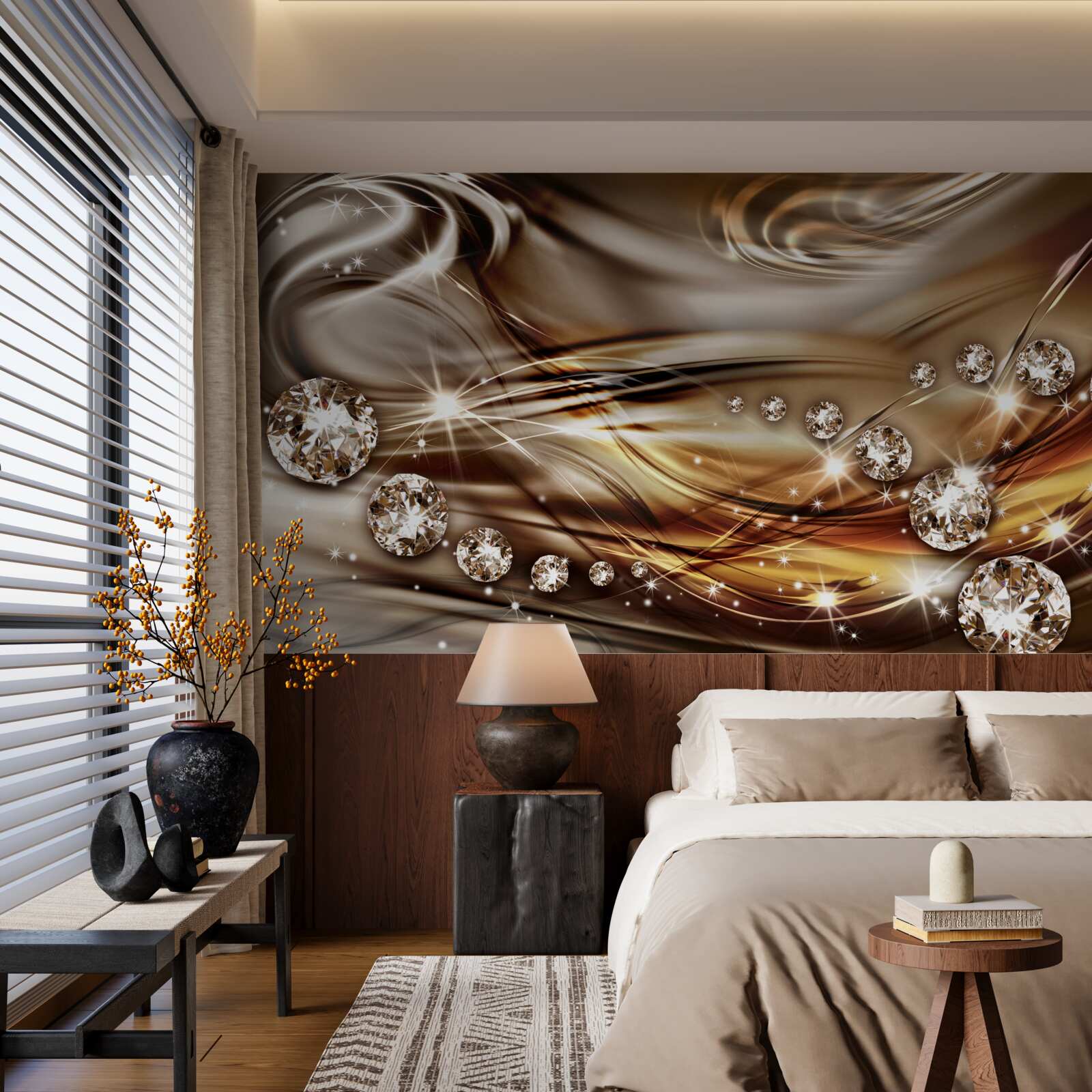 Fototapet bijuterii din aur și pietre prețioase