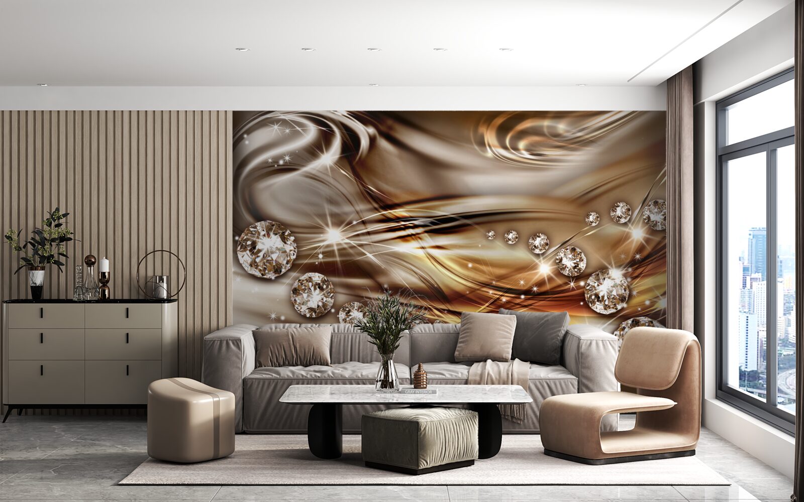 Fototapet bijuterii din aur și pietre prețioase