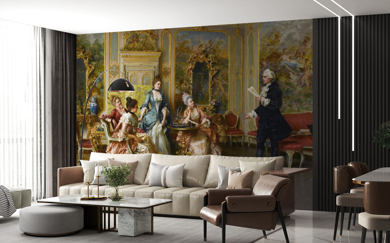 Fototapet admirația față de doamne pentru pasiunea lor de a citi poezie