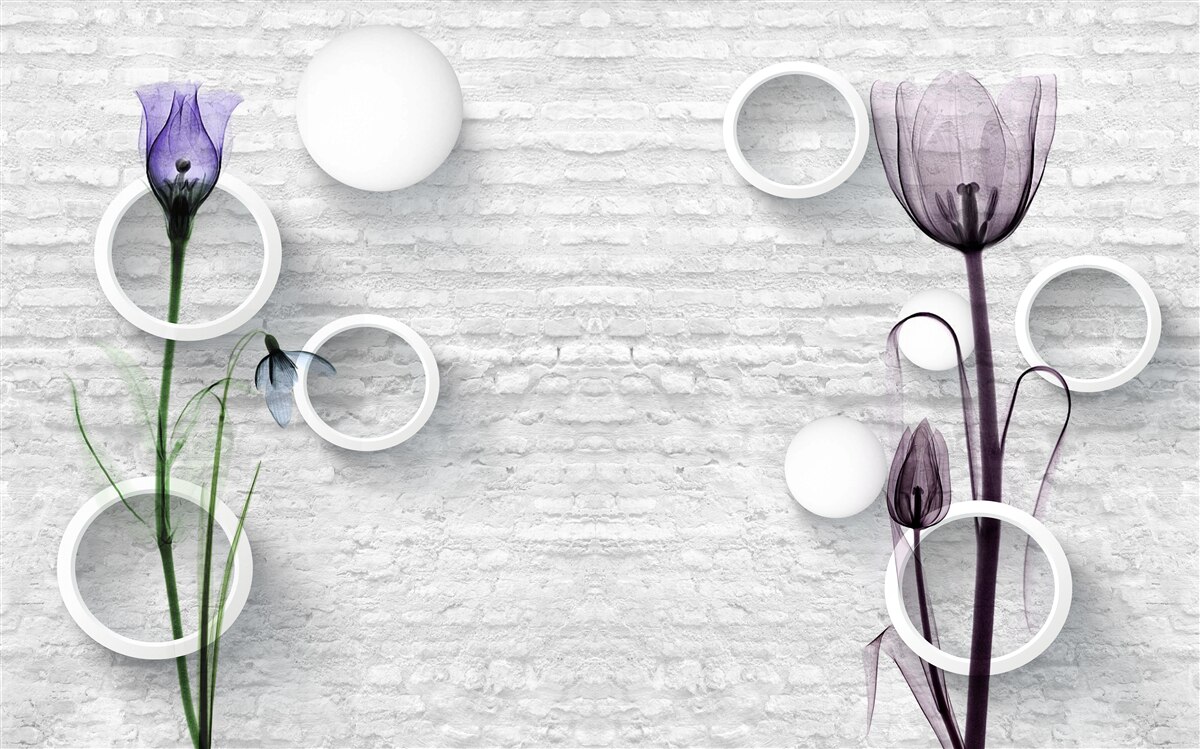 Fototapet doi maci mov subțiri