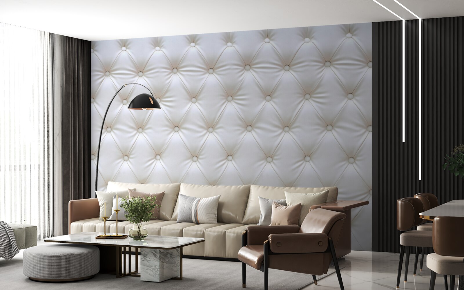 Fototapet textură tapițerie decorată cu cristale