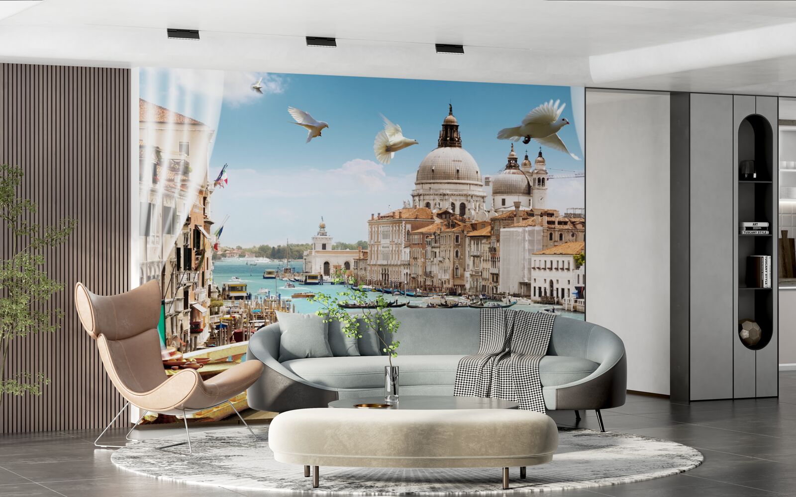 Fototapet priveliștea de la balcon oferă o panoramă magnifică a orașului Veneția