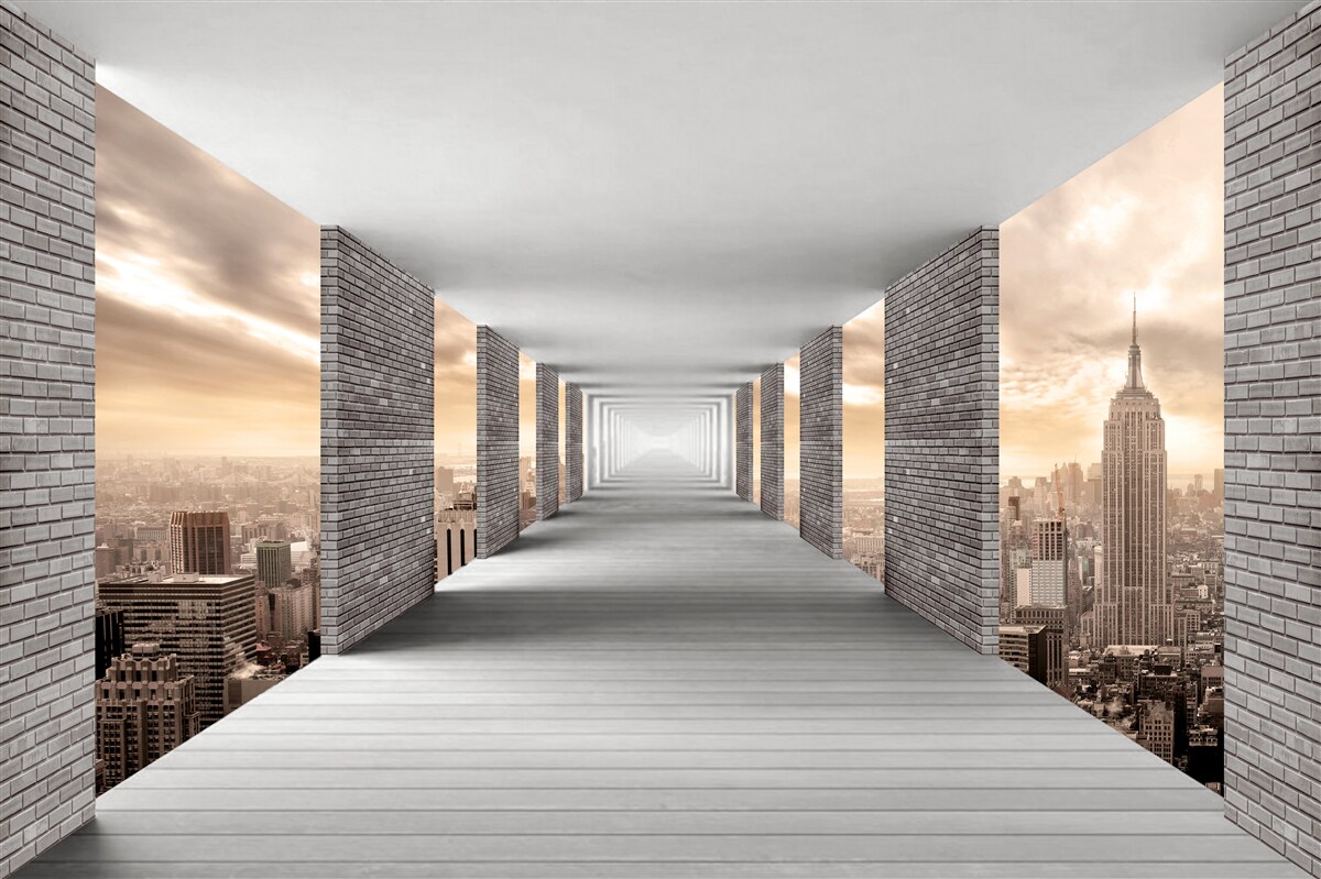 Fototapet pasaj subteran sub agitația orașului