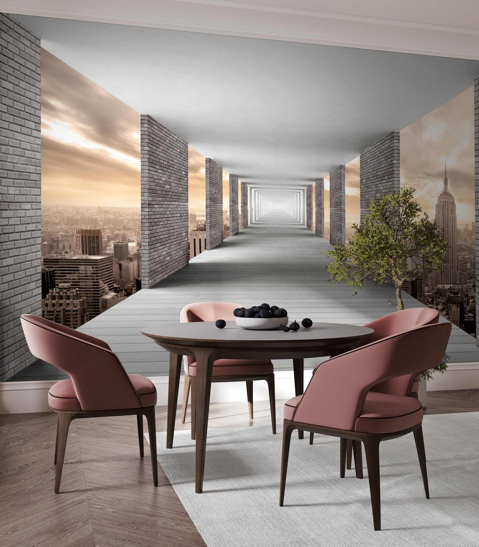 Fototapet pasaj subteran sub agitația orașului