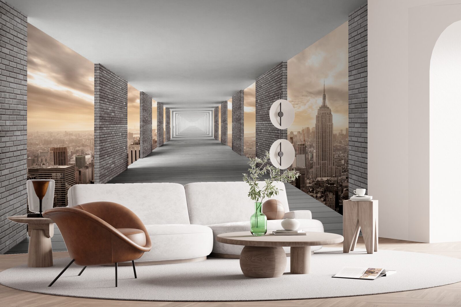 Fototapet pasaj subteran sub agitația orașului