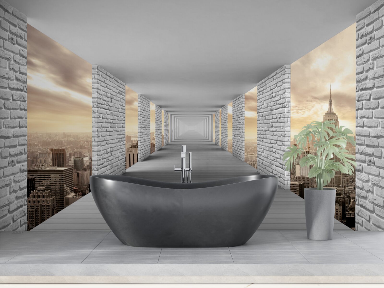 Fototapet plimbare în oraș 3d