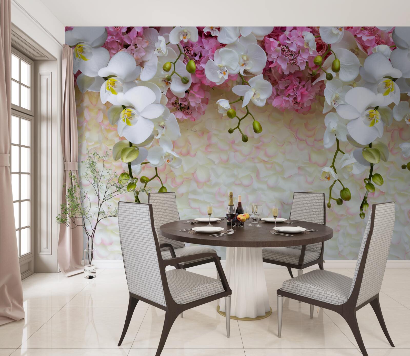 Fototapet ramuri de diferite orhidee coboară