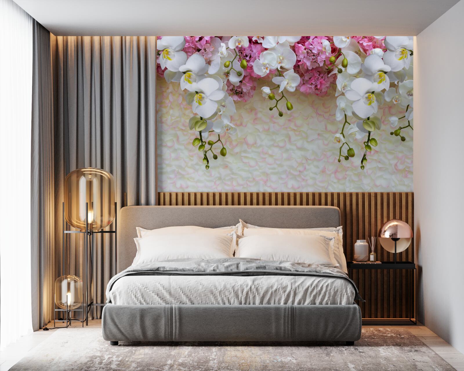 Fototapet ramuri de diferite orhidee coboară