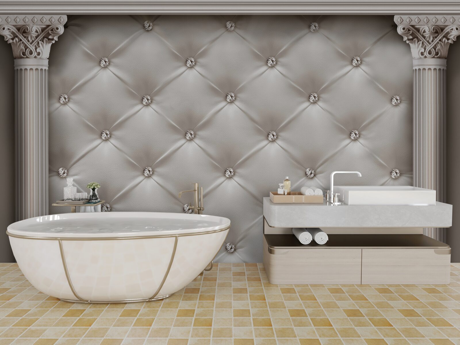 Fototapet finisaje rotunjite și decorative