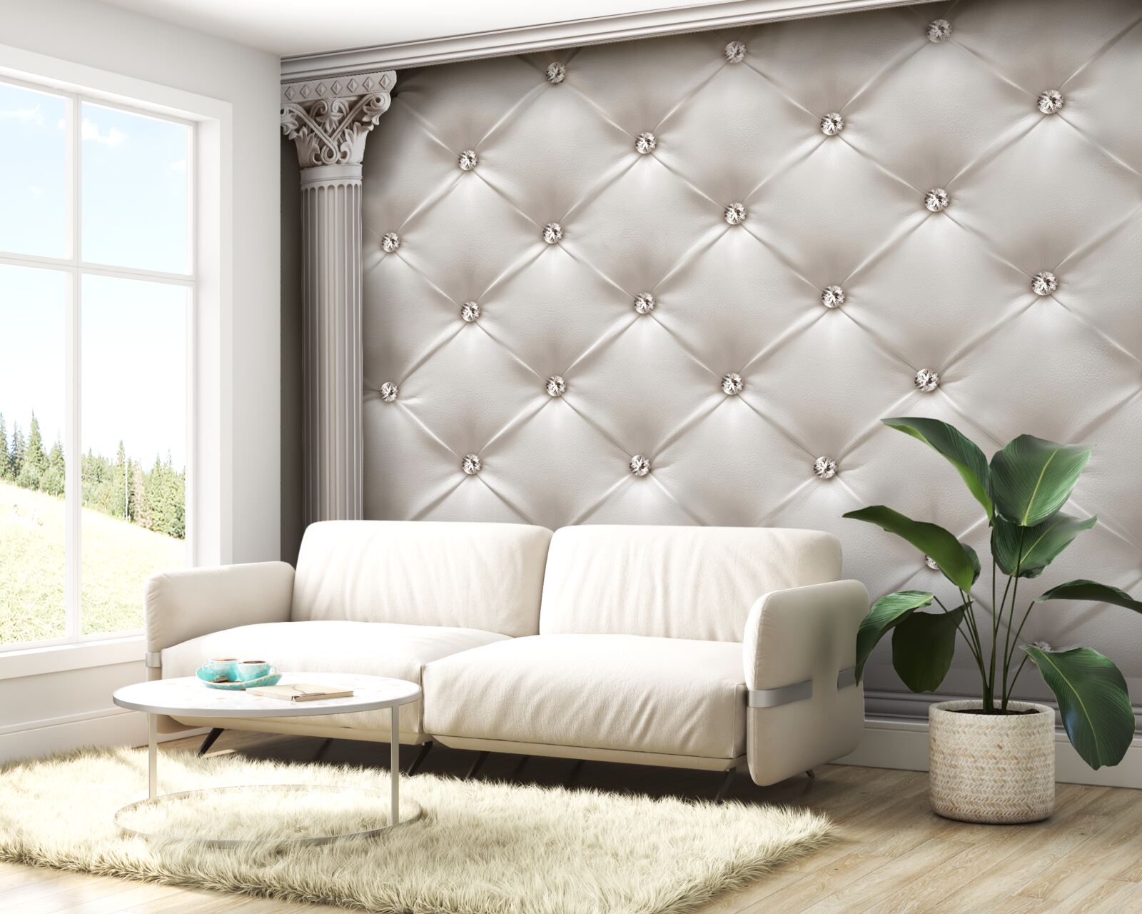 Fototapet finisaje rotunjite și decorative