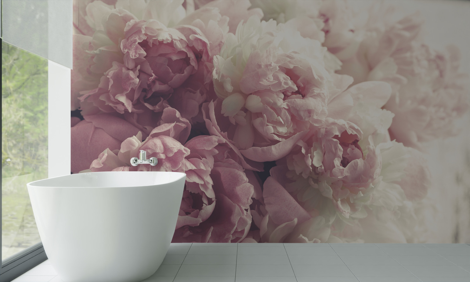 Fototapet Arc de bujori roz