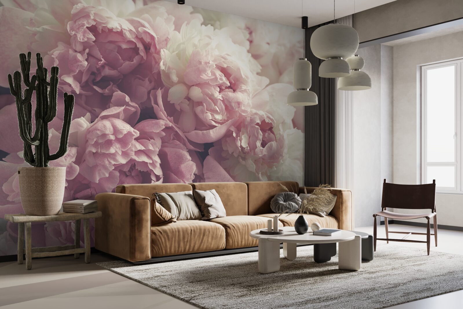 Fototapet Arc de bujori roz