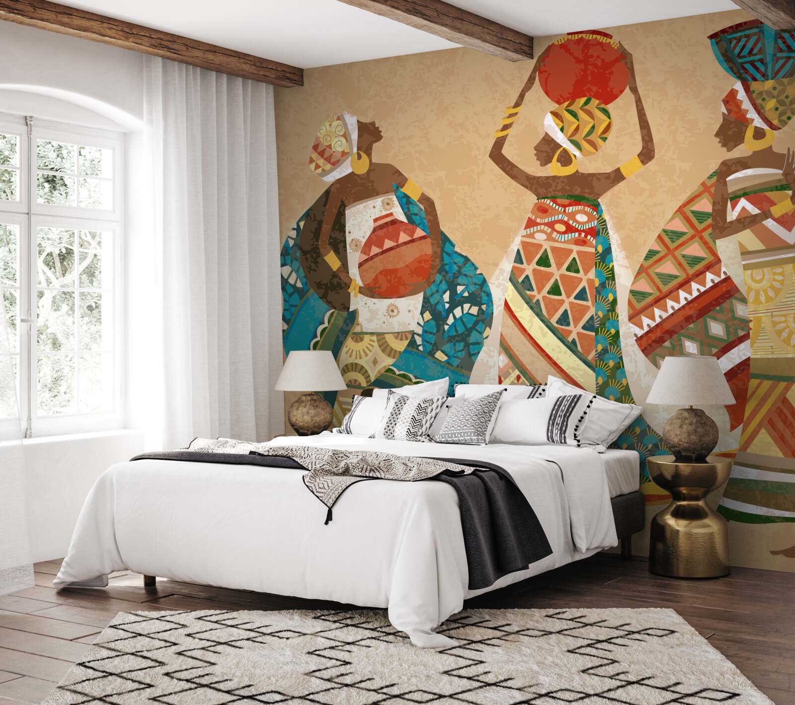 Fototapet schiță de imagini ale femeilor africane