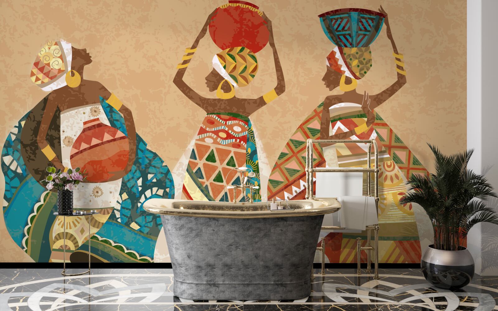 Fototapet schiță de imagini ale femeilor africane