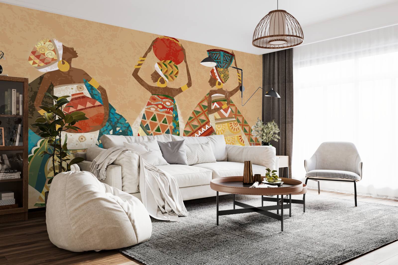 Fototapet schiță de imagini ale femeilor africane