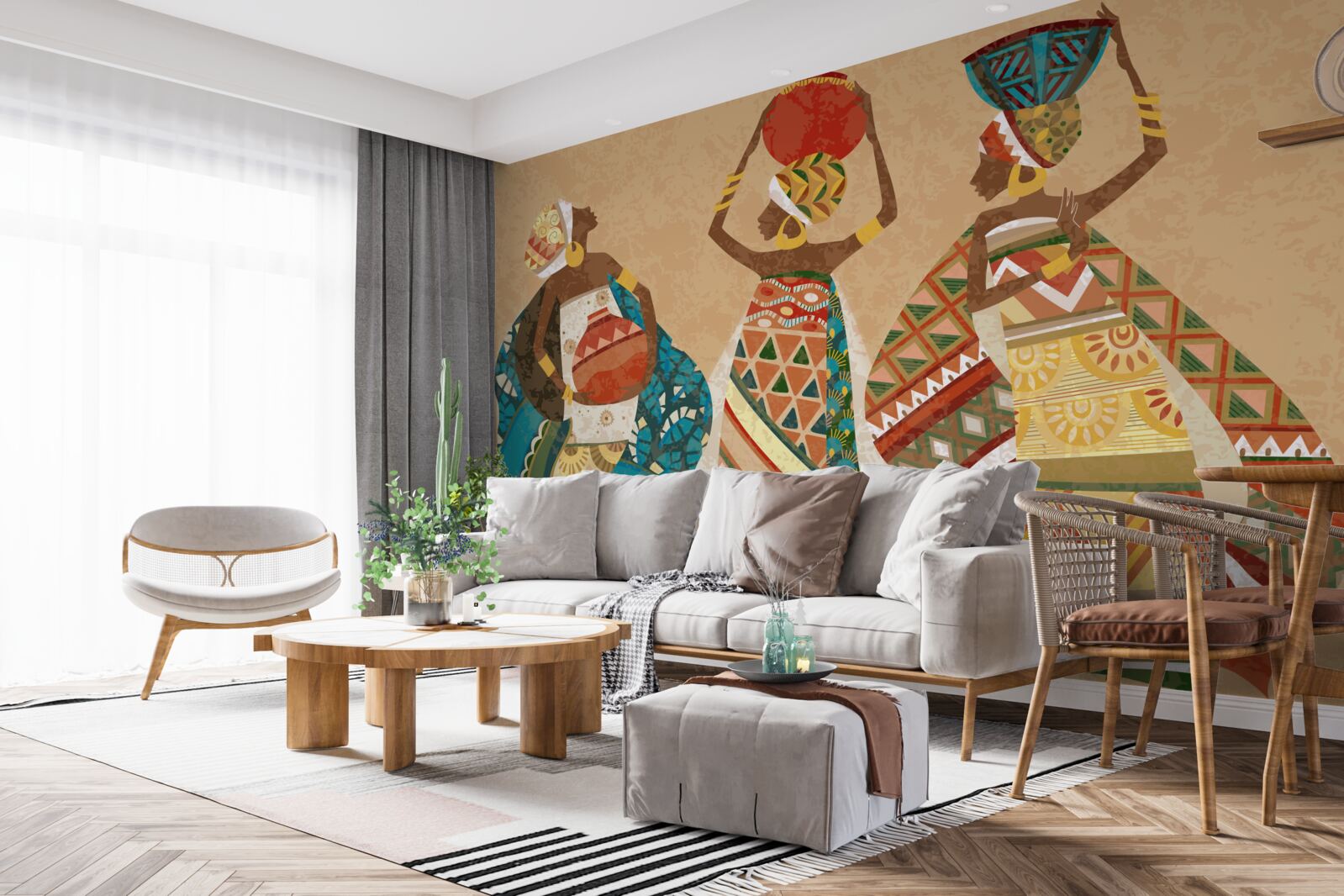 Fototapet schiță de imagini ale femeilor africane