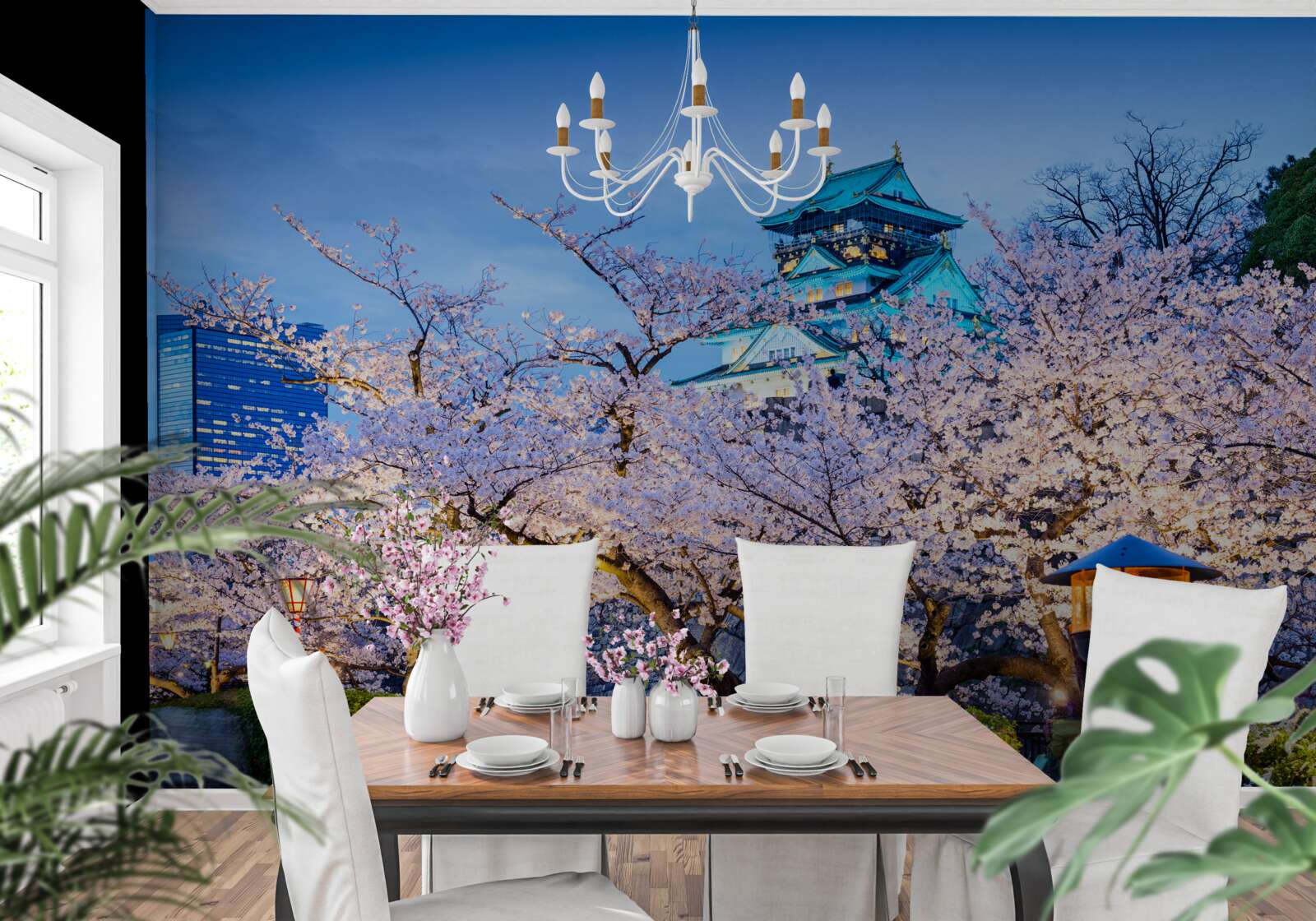 Fototapet seara flori de cireș