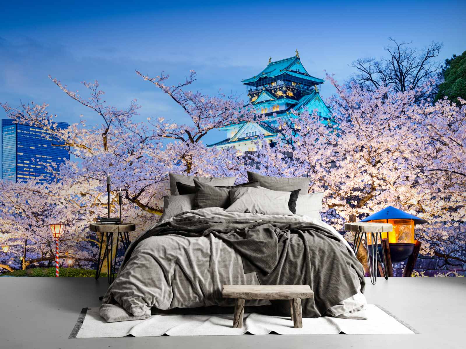 Fototapet seara flori de cireș