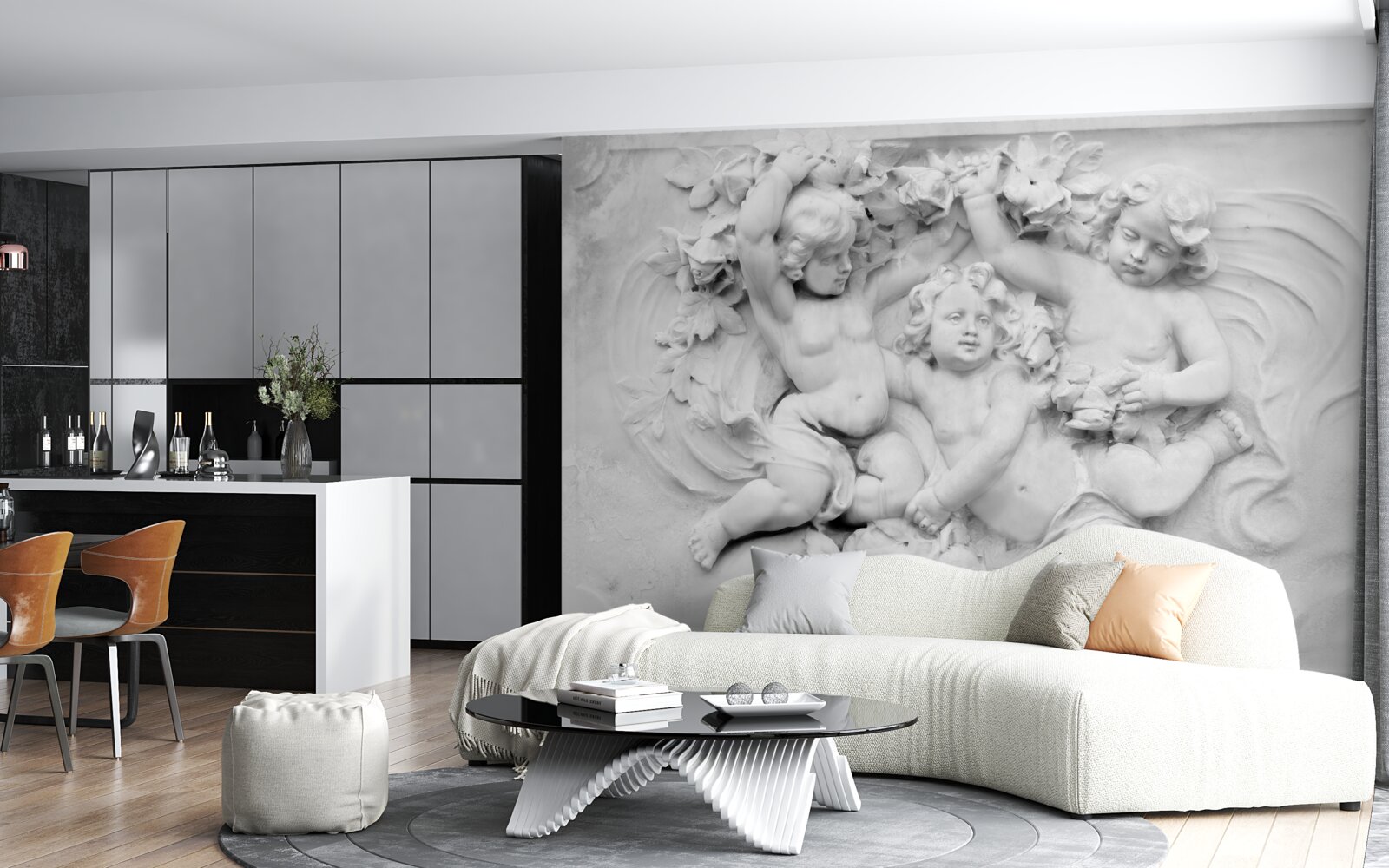 Fototapet relieful este un teren de joc pentru îngeri