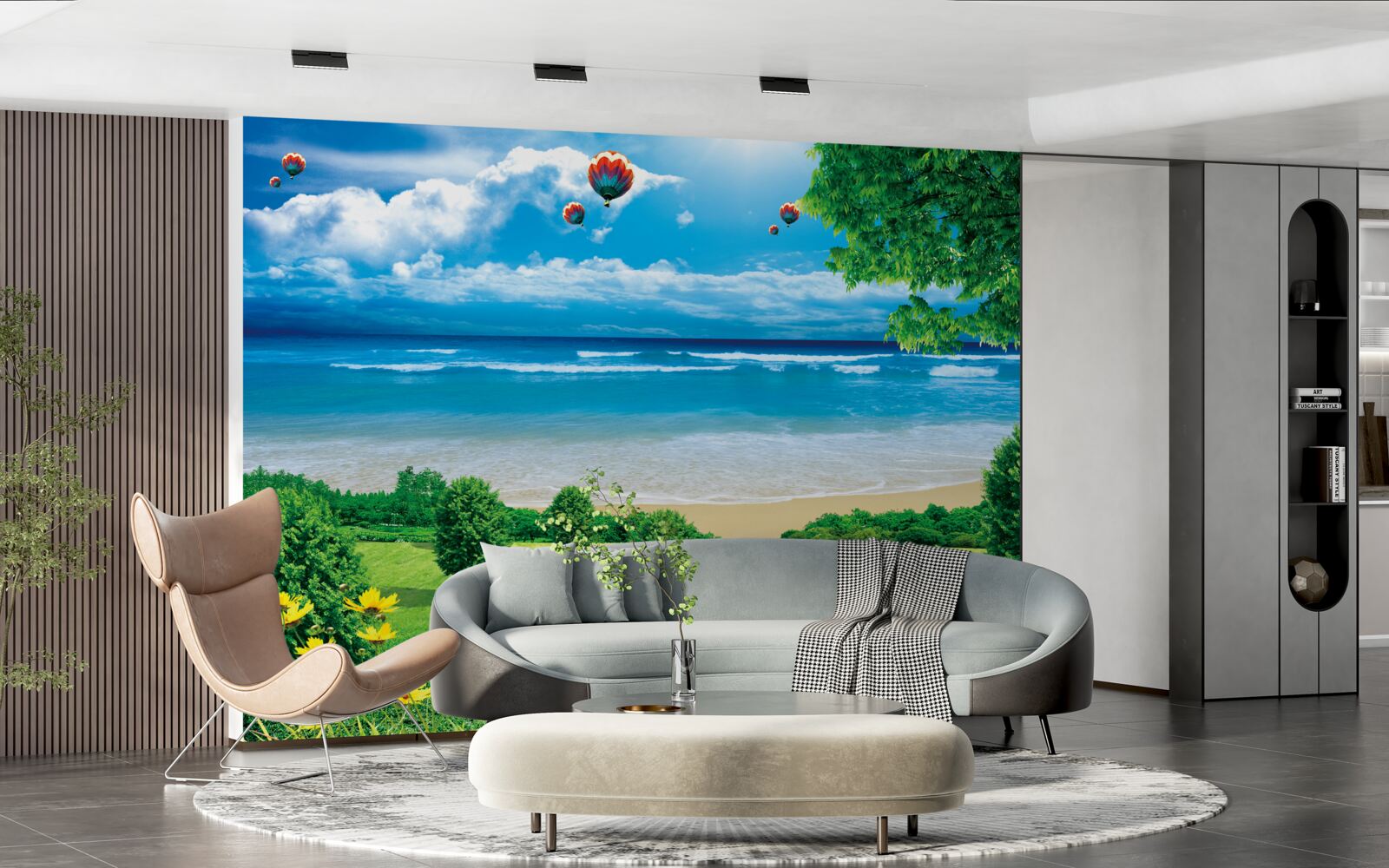 Fototapet pajiști verzi de mare