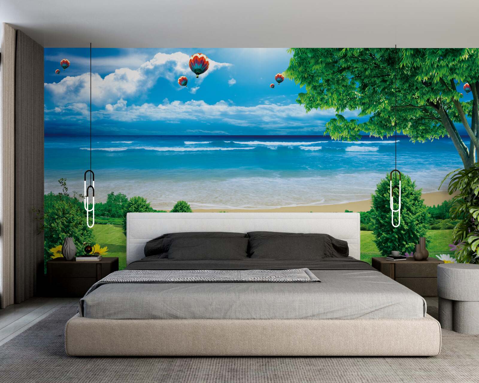 Fototapet pajiști verzi de mare