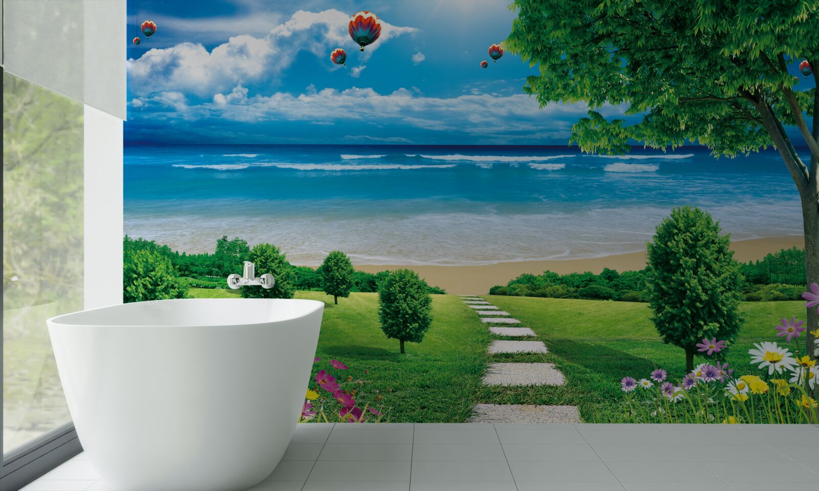 Fototapet pajiști verzi de mare