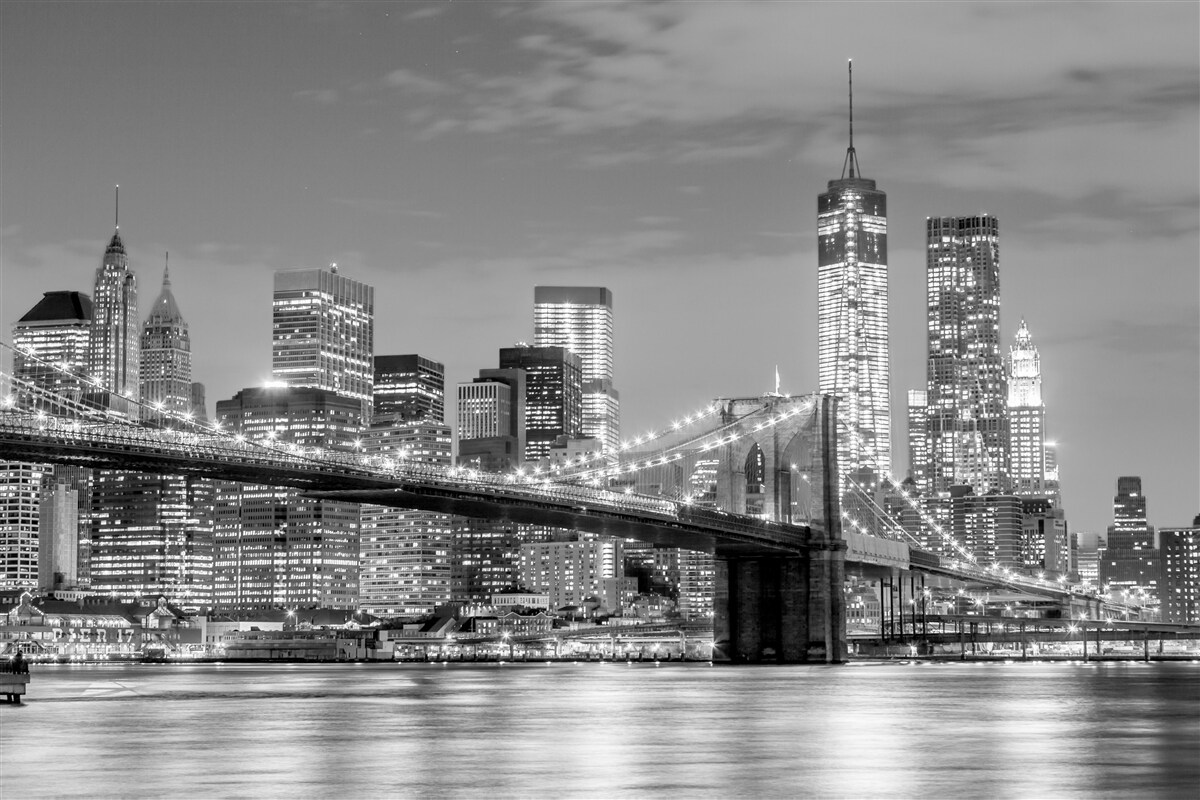 Fototapet metropola cu vedere la podul brooklyn