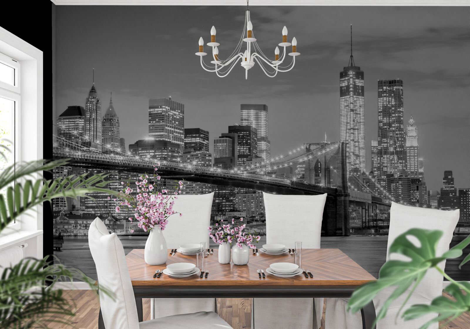 Fototapet metropola cu vedere la podul brooklyn