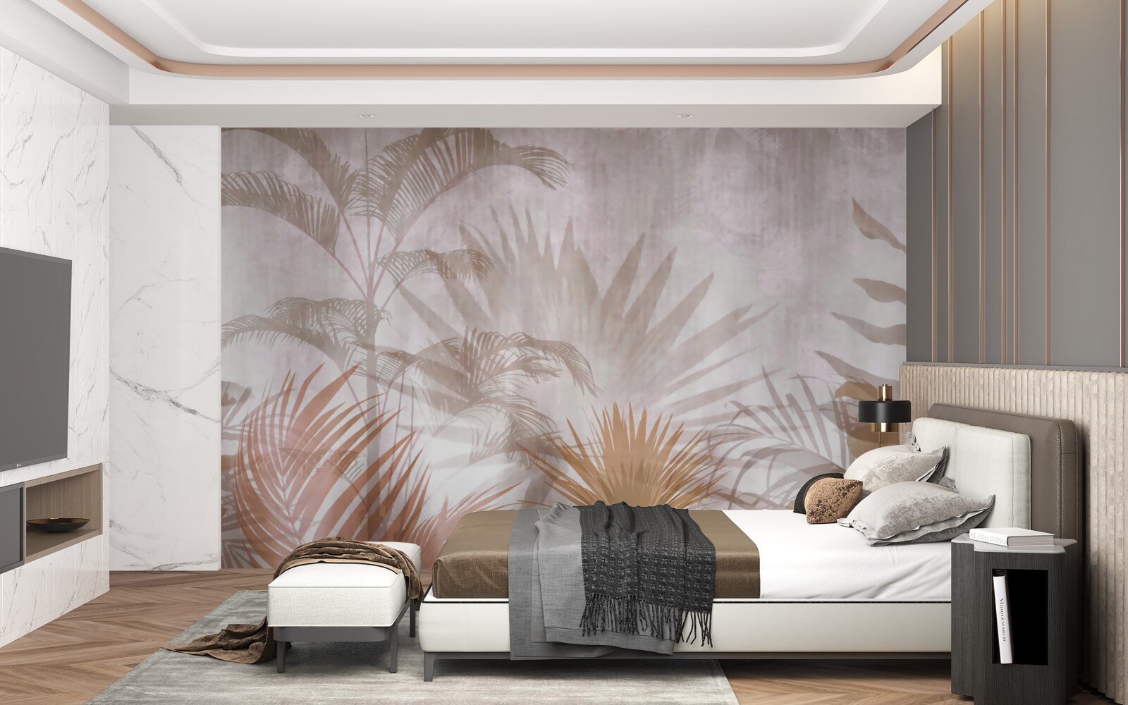 Fototapet plante tropicale cu delicatețe