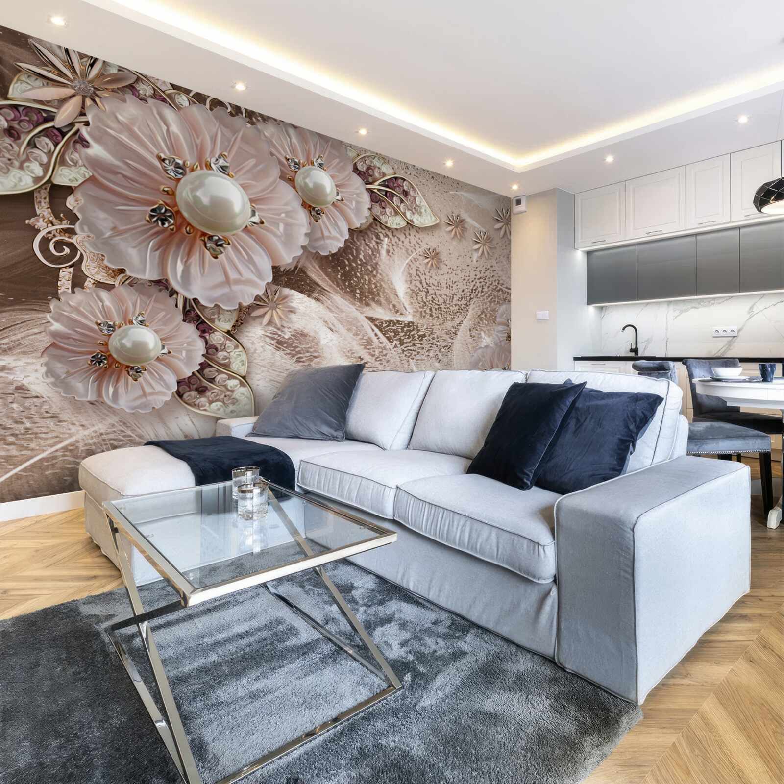 Fototapet perle și inflorescențe grațioase cu muguri deschiși