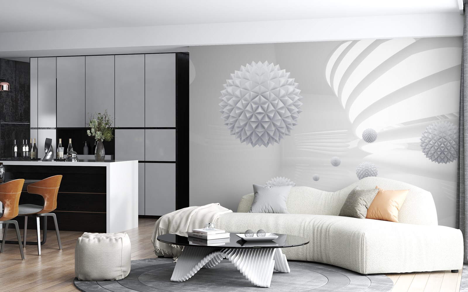 Fototapet bile care se învârt în jurul centrului