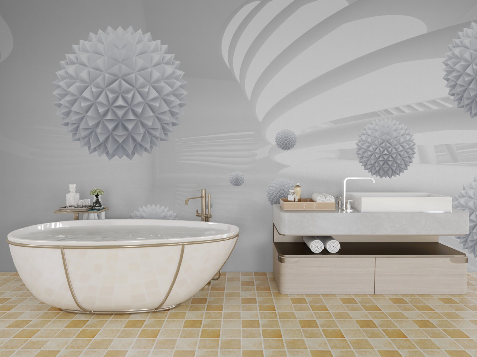 Fototapet bile care se învârt în jurul centrului